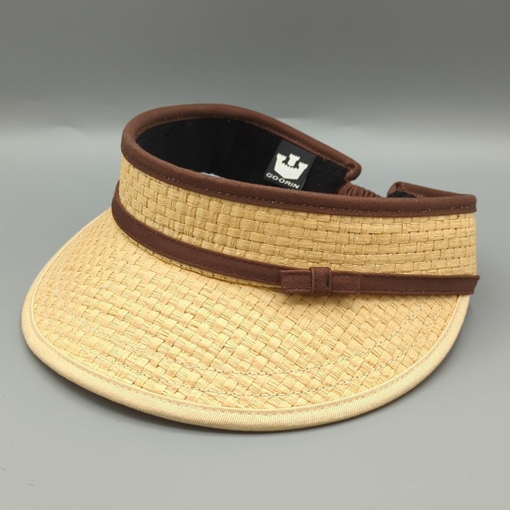 Goorin Bros Women's Paper Straw Visor Hat Natural/Brown One Size